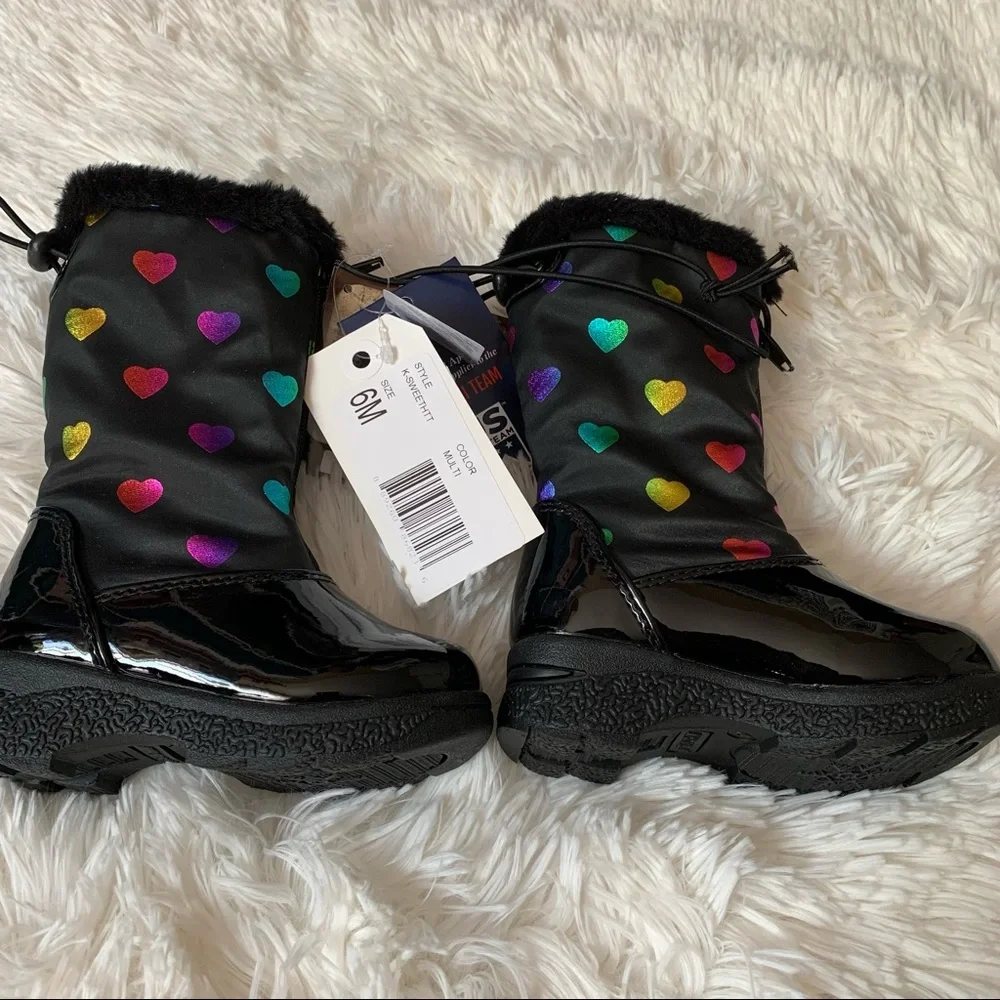 Khombu toddler girl sweetheart winter boots‎ size 6